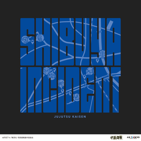 『呪術廻戦』第2期「渋谷事変」 渋谷マップ Tシャツ