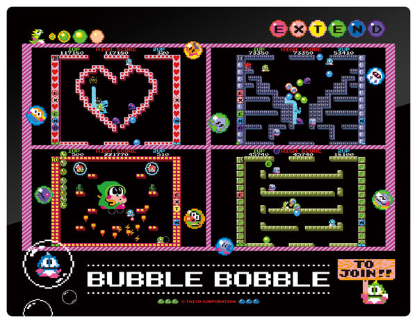 『バブルボブル』ラバーマット ドットデザイン