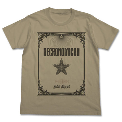 『ミスカトニック大学購買部』ネクロノミコンTシャツ /SAND KHAKI【202406再販】