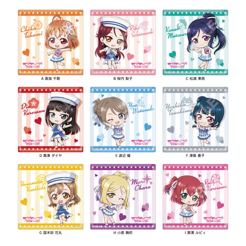 『ラブライブ!サンシャイン!!』ビッグスクエア缶バッジ A 全9種 BOX