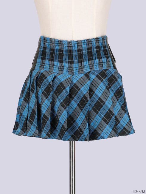 『しゅごキャラ!』QOOZA × しゅごキャラ! / チャーム付きレザーチェックスカート〔ミキモデル〕
