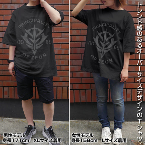 『機動戦士ガンダム』ジオン ビッグシルエットTシャツ/BLACK
