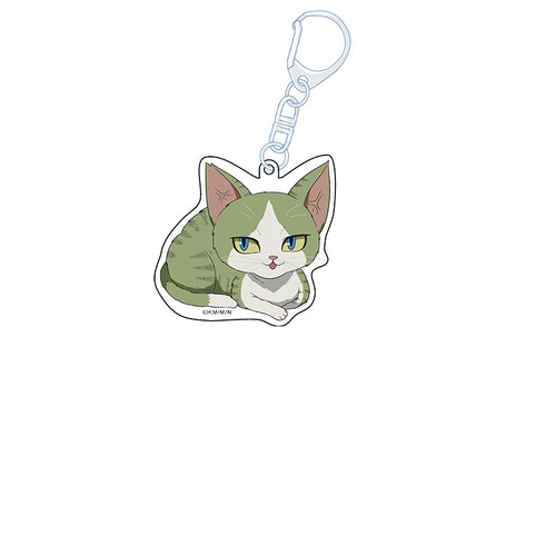 "Night of the Living Cat" Flat Girl Acrylic Keychain: Jones
