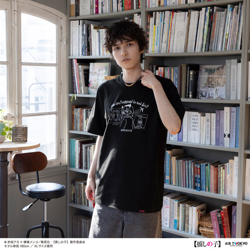 『【推しの子】』TVアニメ第2弾 モノトーンシーンイラストTシャツ 6(MEMちょ)ブラック