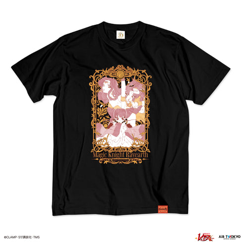 『魔法騎士レイアース』第2弾 デコラティブTシャツ 4(アスカ&タータ&タトラ)ブラック