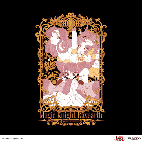 『魔法騎士レイアース』第2弾 デコラティブTシャツ 4(アスカ&タータ&タトラ)ブラック