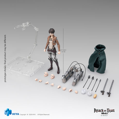 『進撃の巨人』HIYA Exquisite Basicシリーズ エレン・イェーガー 1/12スケール アクションフィギュア