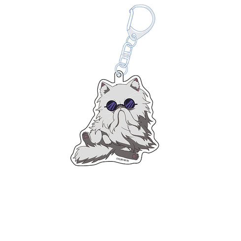 "Night of the Living Cat" Flat Girl Acrylic Keychain: Koji