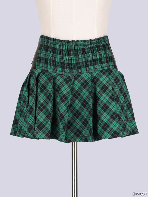 『しゅごキャラ!』QOOZA × しゅごキャラ! / チャーム付きレザーチェックスカート〔スゥモデル〕