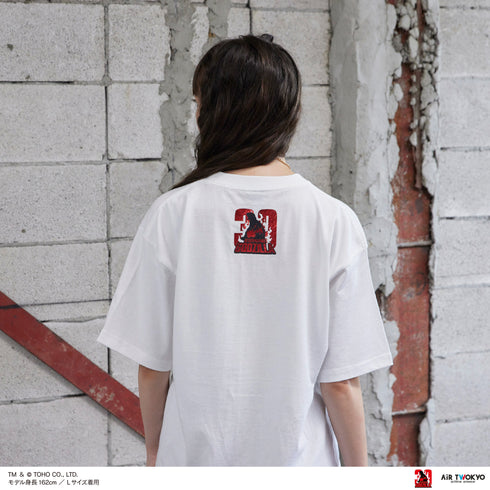 『ゴジラVデストロイア』30周年 シーンイラストTシャツ 5(ゴジラVデストロイア)ホワイト