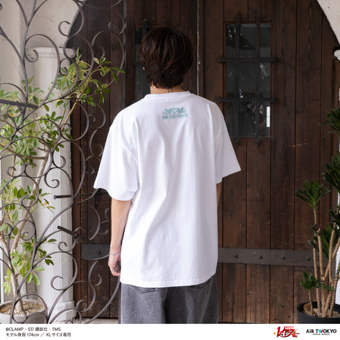 『魔法騎士レイアース』第2弾 デコラティブTシャツ 5(イーグル&ジェオ&ザズ)ホワイト