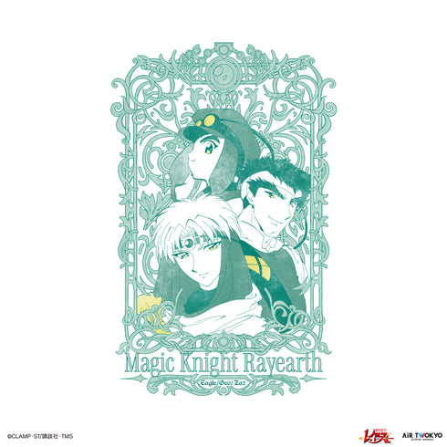 『魔法騎士レイアース』第2弾 デコラティブTシャツ 5(イーグル&ジェオ&ザズ)ホワイト