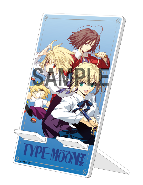 『TYPE-MOONエース』表紙イラスト アクリルスマホスタンド〈式&アルクェイド&セイバー〉