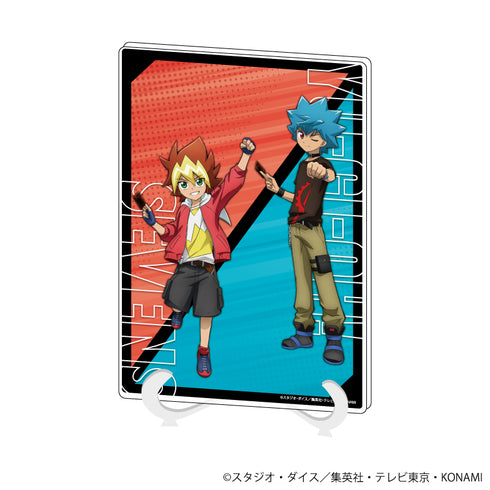『遊☆戯☆王SEVENS』アクリルアートボード(A5サイズ) 01/王道遊我&ルーク(描き下ろしイラスト)