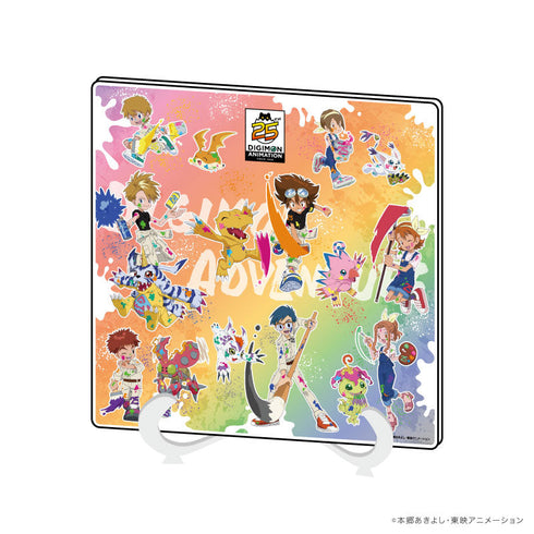 『デジモンアドベンチャー』アクリルアートボード01/散りばめデザイン 25周年ver.(描き下ろしイラスト)
