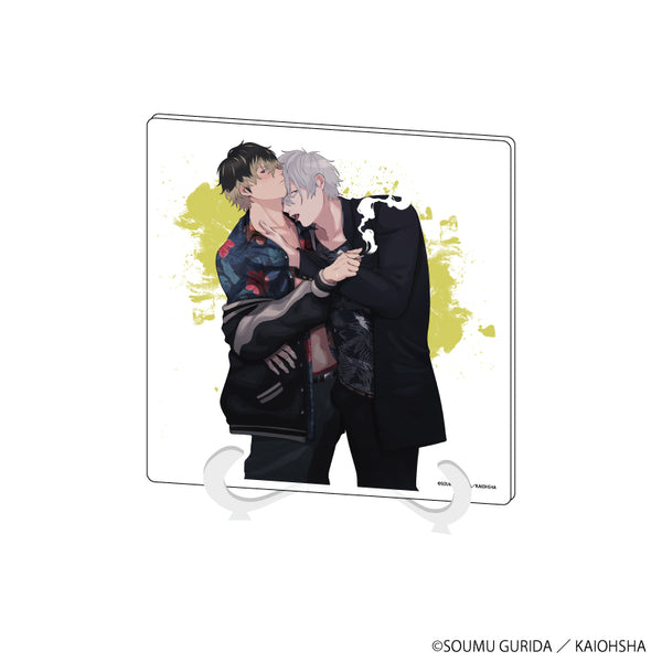 『ワル/ヤンキーのギャップ萌えめがねBLフェア ぐりだそうむ先生』アクリルアートボード 01/(公式イラスト)