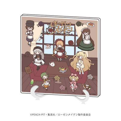 『ローゼンメイデン』アクリルアートボード 02/レトロ喫茶ver. 集合デザイン(グラフアートイラスト)