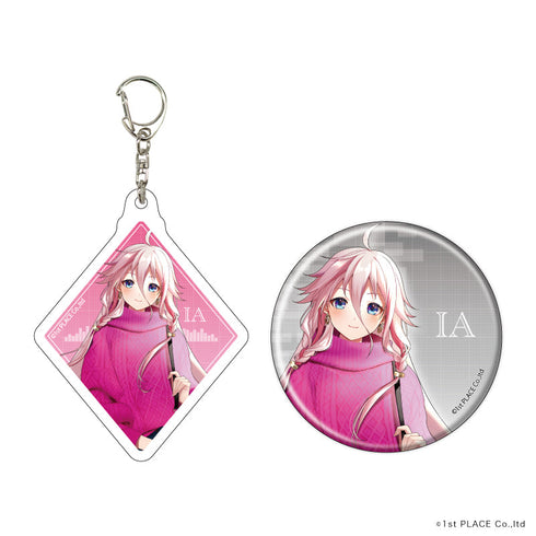 『IA/OИE/HIPPI』アクリルキーホルダー&缶バッジセット01/IA オフスタイルVer.(描き起こしイラスト)