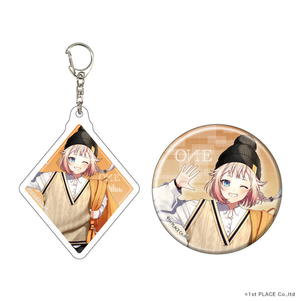 『IA/OИE/HIPPI』アクリルキーホルダー&缶バッジセット02/OИE オフスタイルVer.(描き起こしイラスト)