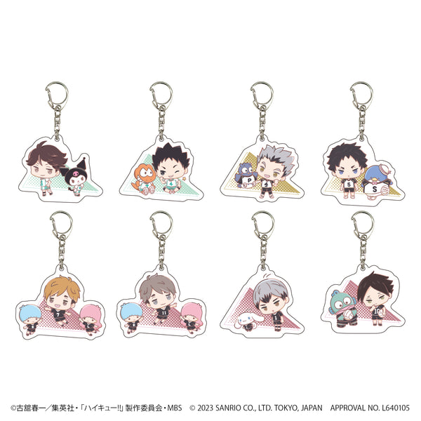 『ハイキュー!!×サンリオキャラクターズ』アクリルキーホルダー 02/BOX (全8種)(ミニキャライラスト)