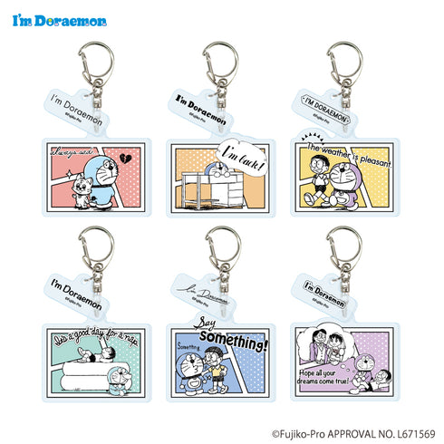 『I'm Doraemon』パーツ付きアクリルキーホルダー02/コンプリートセット(全6種)
