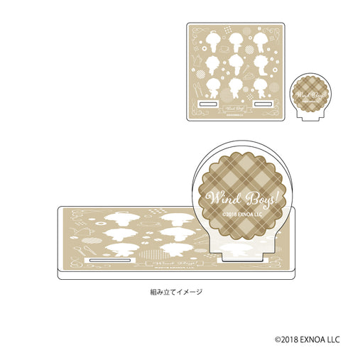 『ウインドボーイズ!』アクリルコースタースタンド 01/集合(ミニキャライラスト)