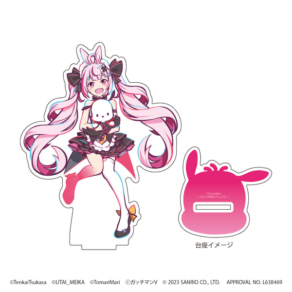 『All Guys×サンリオキャラクターズ』キャラアクリルフィギュア 01/兎鞠まり×ポチャッコ(コラボイラスト)