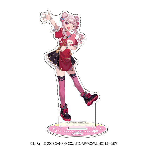 『ヒメヒナ×マイメロディ&シナモロール』キャラアクリルフィギュア 01/ヒメ×マイメロディ(コラボイラスト)