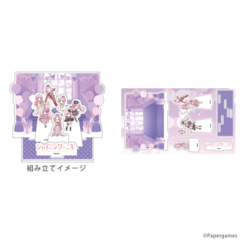 「シャイニングニキ」プレミアム アクリルジオラマプレート01/集合デザイン(グラフアートイラスト)