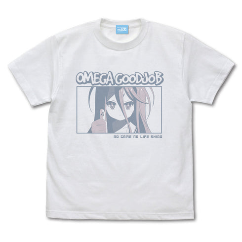 『ノーゲーム・ノーライフ』「白」の「オメガぐっじょぶ」ウインドウ Tシャツ /WHITE【202406再販】