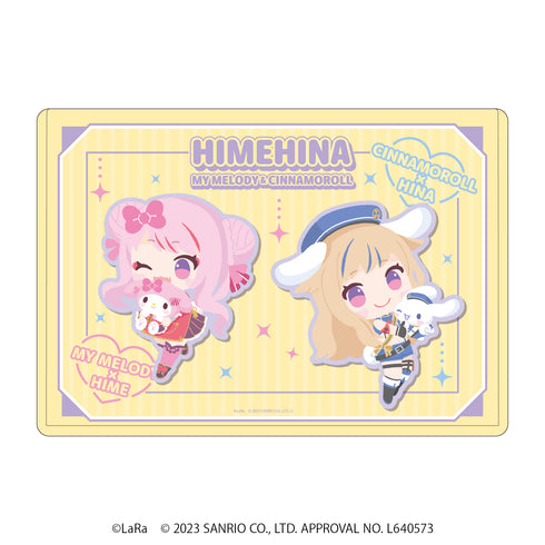 『ヒメヒナ×マイメロディ&シナモロール』キャラクリアケース 02/イエロー(ミニキャライラスト)