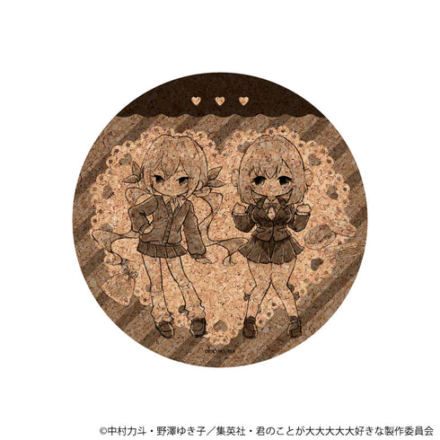 『君のことが大大大大大好きな100人の彼女』コルクコースター08/花園 羽香里&院田 唐音(グラフアートイラスト)