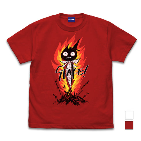 『ベヨネッタ3』Stake Cat Tシャツ(ラッキー・ステイクス 白/赤)RED