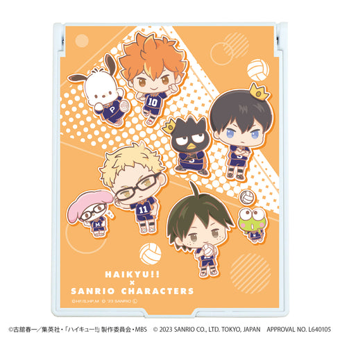 『ハイキュー!!×サンリオキャラクターズ』デカキャラミラー 01/Aパターン(ミニキャライラスト)