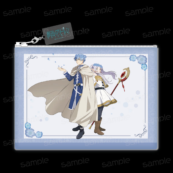 『葬送のフリーレン』合皮フラットポーチ【蒼月草】