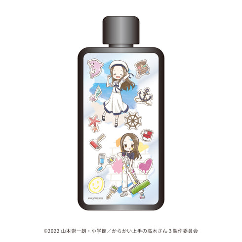 『からかい上手の高木さん』フレームスクエアボトル 01/散りばめデザイン マリンセーラー&ペンキ遊びver.(グラフアートイラスト)