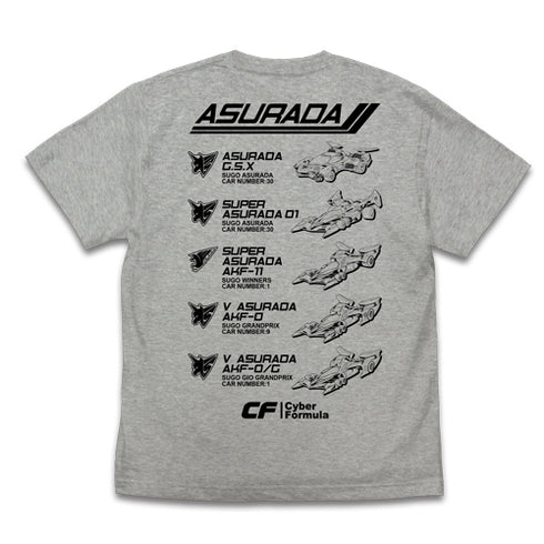 『新世紀GPXサイバーフォーミュラ』歴代アスラーダ Tシャツ/MIX GRAY