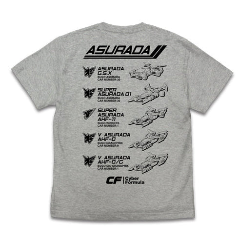 『新世紀GPXサイバーフォーミュラ』歴代アスラーダ Tシャツ/MIX GRAY【202406再販】