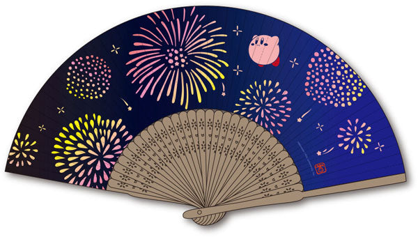 『星のカービィ』ふわふ和コレクション 和扇子 (4)カービィと花火