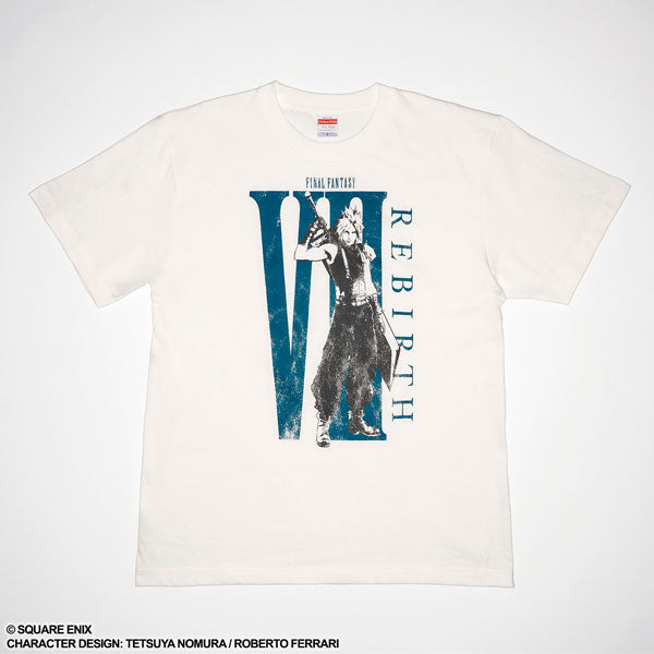 『FINAL FANTASY ファイナルファンタジーVII リバース』Tシャツ クラウド・ストライフ(ホワイト×グリーン)