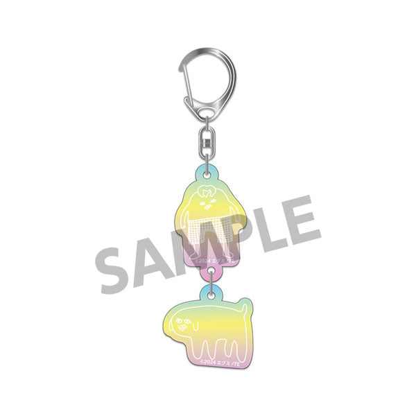 『エグミレガシー』オーロラアクリルキーホルダー ゴールデンレトリーバー&センター分け・チェック