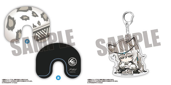 『アークナイツ』プラマニクスのしっぽ柄ネックピロー(描き起こしミニキャラアクキーセット)