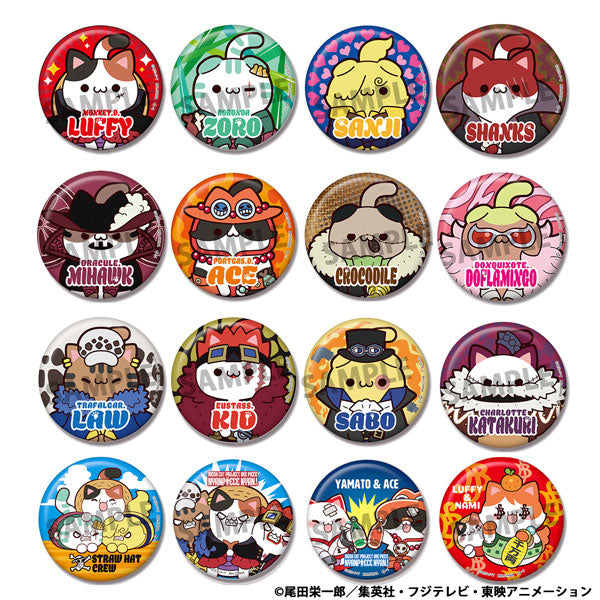 『ONE PIECE ワンピース』MEGA CAT PROJECT ニャンピースニャーン! 缶バッジコレクション 16個入りBOX