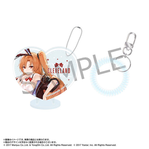 『アズールレーン』ぴくりあアクキー&スタンド+コイルブレスレット クリーブランド(バニーガール)