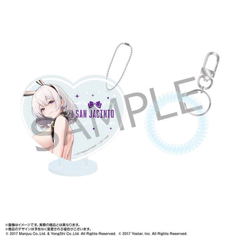 『アズールレーン』ぴくりあアクキー&スタンド+コイルブレスレット サン・ジャシント(バニーガール)