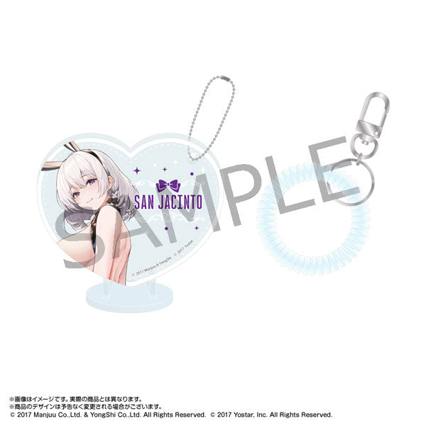 『アズールレーン』ぴくりあアクキー&スタンド+コイルブレスレット サン・ジャシント(バニーガール)