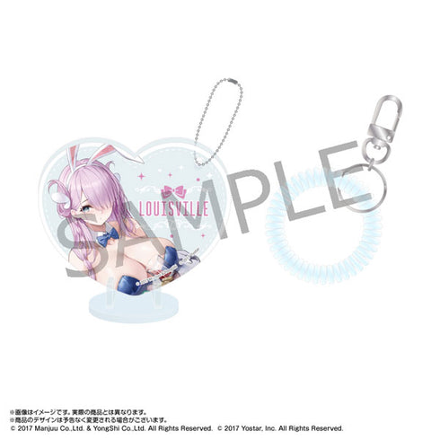 『アズールレーン』ぴくりあアクキー&スタンド+コイルブレスレット ルイビル(バニーガール)