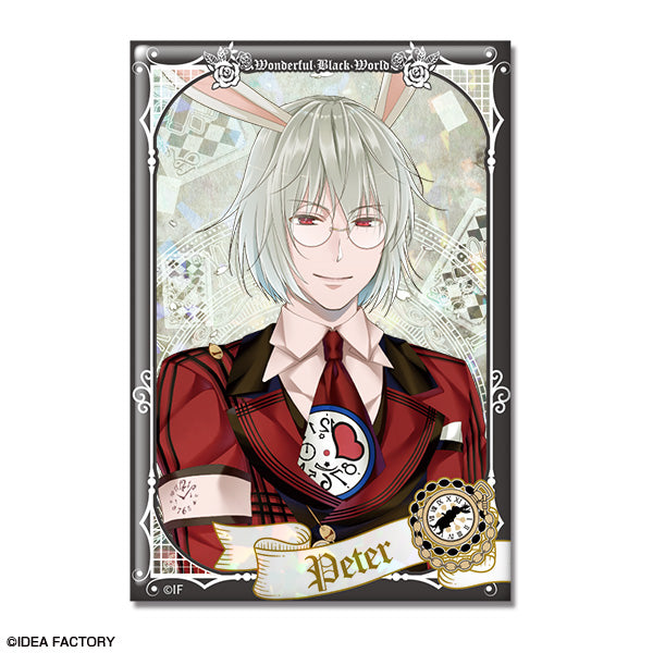 『スペードの国のアリス ~Wonderful Black World~』ホログラム缶バッジ デザイン14(ペーター=ホワイト)【202404再販】