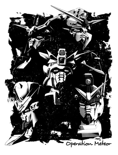 『新機動戦記ガンダムW』オペレーションメテオ MS Tシャツ/WHITE
