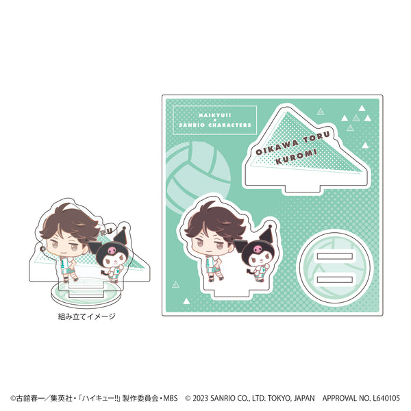 『ハイキュー!!×サンリオキャラクターズ』アクリルフィギュアプレート 05/及川徹/クロミ(ミニキャライラスト)